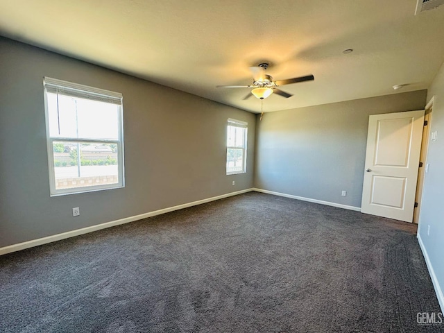 5910 Bogart Dr, Bakersfield, CA 93313 - unfurnished room with ceiling fan and dark carpet
