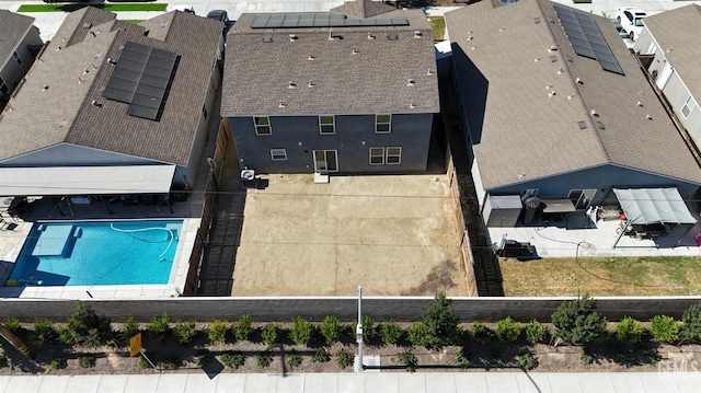 5910 Bogart Dr, Bakersfield, CA 93313 - aerial view of residential area featuring a pool