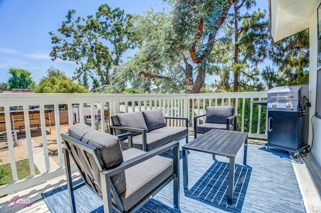 11265 Poulsen Way, Bakersfield, CA 93312 - deck featuring a grill and outdoor lounge area
