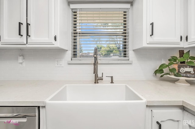 11265 Poulsen Way, Bakersfield, CA 93312 - kitchen featuring white cabinetry, dishwasher, and backsplash