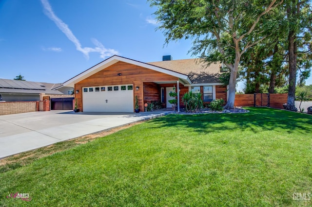 11265 Poulsen Way, Bakersfield, CA 93312 - view of front facade featuring a garage, concrete driveway, a chimney, and roof with shingles