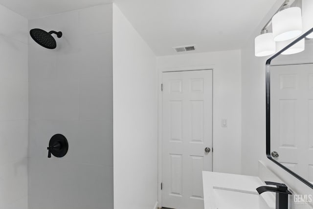 2804 Haley St, Bakersfield, CA 93305 - bathroom with a sink and a tile shower