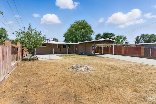 2804 Haley St, Bakersfield, CA 93305 - back of property with an attached carport and a patio