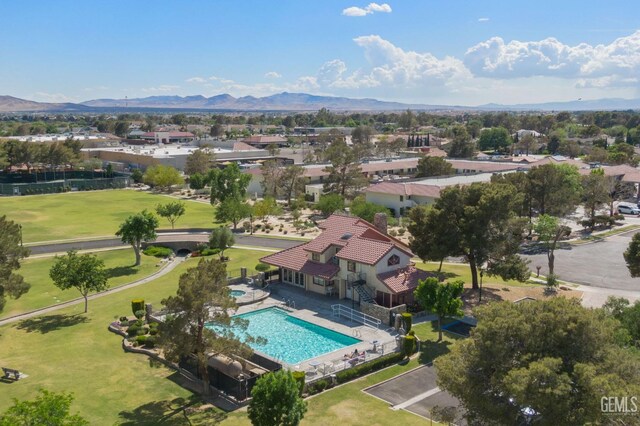 1224 N Mayflower Cir, Ridgecrest, CA 93555 - bird's eye view with a mountain view