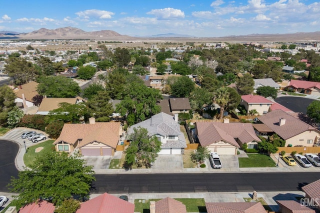 1224 N Mayflower Cir, Ridgecrest, CA 93555 - bird's eye view featuring a mountain view and a residential view