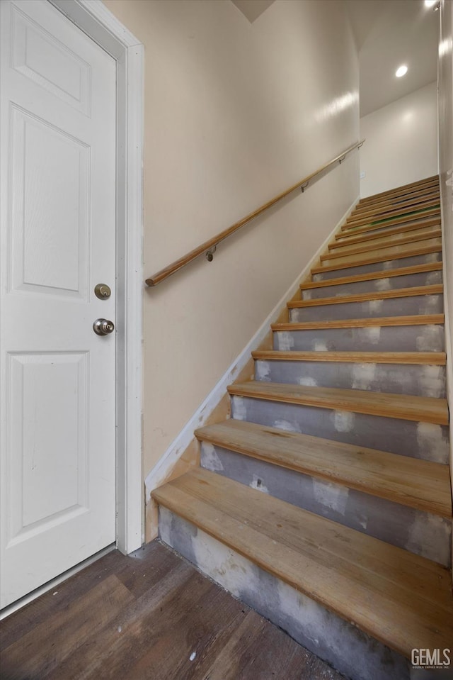 10318 Roehampton Ave, Bakersfield, CA 93312 - staircase featuring wood finished floors