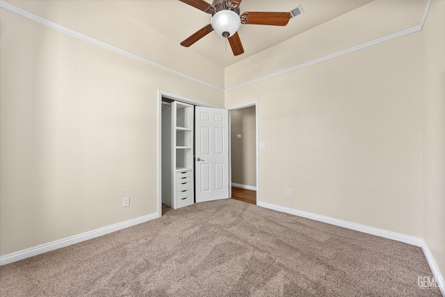 10318 Roehampton Ave, Bakersfield, CA 93312 - unfurnished bedroom featuring carpet floors, a closet, and a ceiling fan