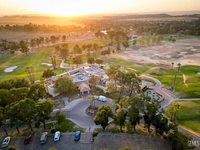 5507 Via Venezia, Bakersfield, CA 93306 - aerial view at dusk of golf course view and a residential view