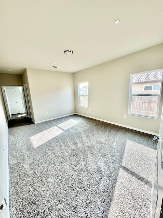 view of carpeted empty room