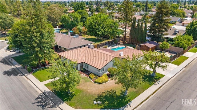 5100 Ruth Ct, Bakersfield, CA 93308 - aerial view of residential area featuring a pool