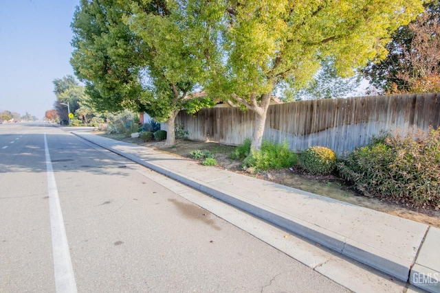 view of street featuring sidewalks