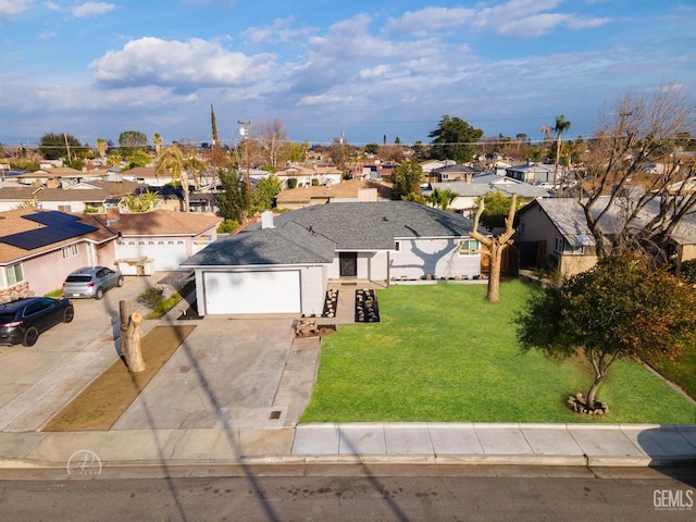 bird's eye view featuring a residential view