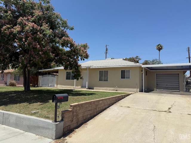 1708 Bower St, Bakersfield, CA 93305 - ranch-style home with an attached garage, driveway, and stucco siding