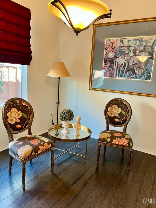 9909 Stockholm Pl, Bakersfield, CA 93306 - living area with dark hardwood / wood-style flooring