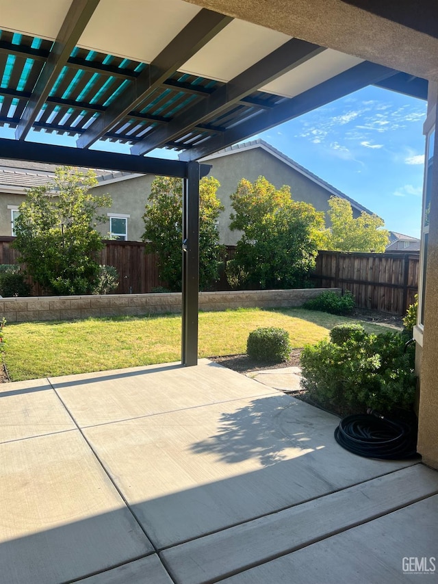9909 Stockholm Pl, Bakersfield, CA 93306 - view of patio / terrace featuring a pergola