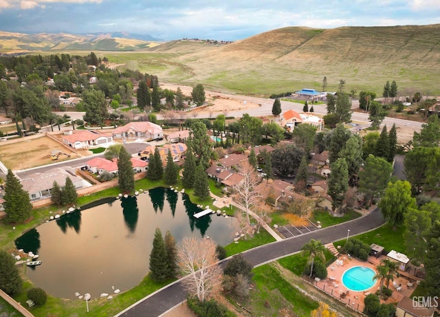 13160 Game Set Way, Bakersfield, CA 93306 - aerial overview of property's location with a water and mountain view