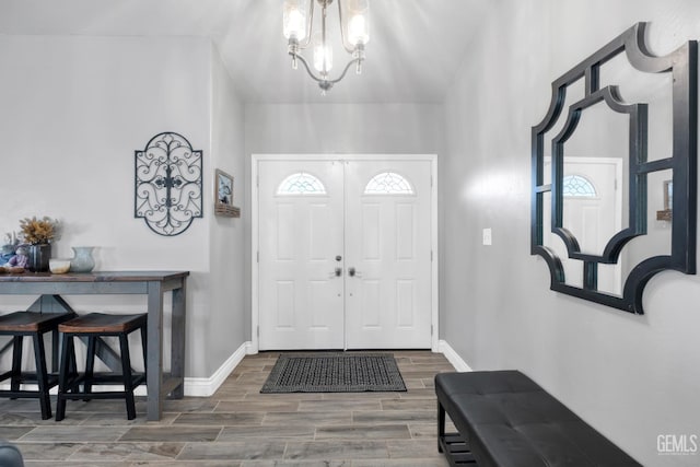 13160 Game Set Way, Bakersfield, CA 93306 - foyer with a chandelier and wood tiled floors
