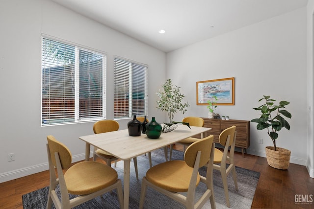 9904 Toscana Dr, Bakersfield, CA 93306 - dining space with wood finished floors and recessed lighting