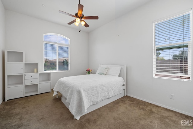 9904 Toscana Dr, Bakersfield, CA 93306 - carpeted bedroom featuring baseboards and a ceiling fan