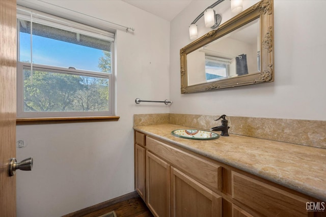 bathroom featuring vanity