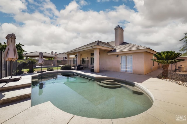14211 Cedar Creek Ave, Bakersfield, CA 93314 - view of swimming pool with a patio and a gazebo