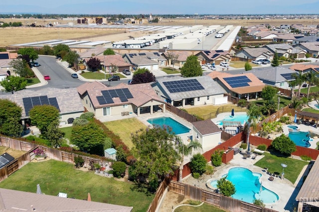 aerial view featuring a residential view