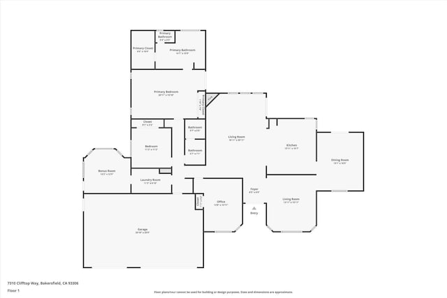 7310 Clifftop Way, Bakersfield, CA 93306 - view of property floor plan