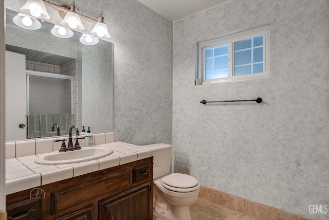 510 Sierra St, Taft, CA 93268 - full bathroom with vanity and a shower stall
