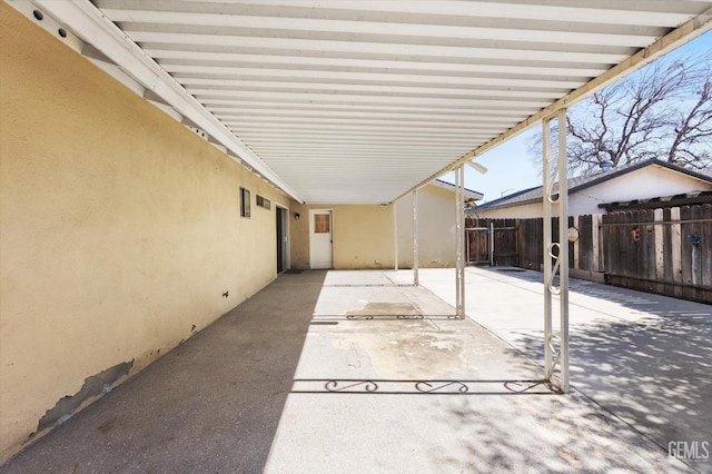 view of patio / terrace with fence