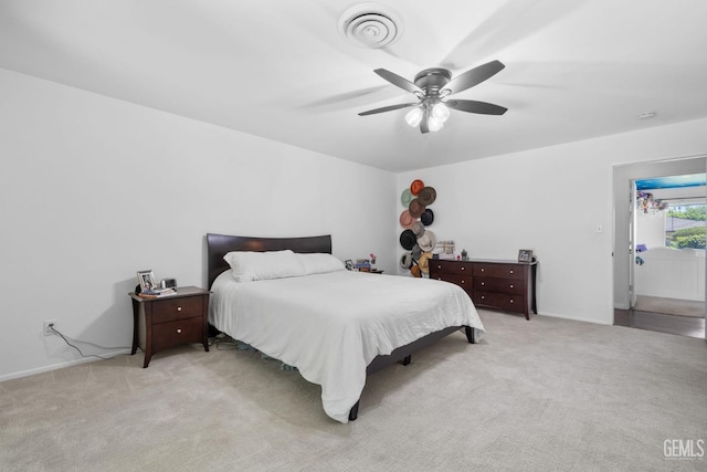 2513 Elm St, Bakersfield, CA 93301 - bedroom with carpet and ceiling fan