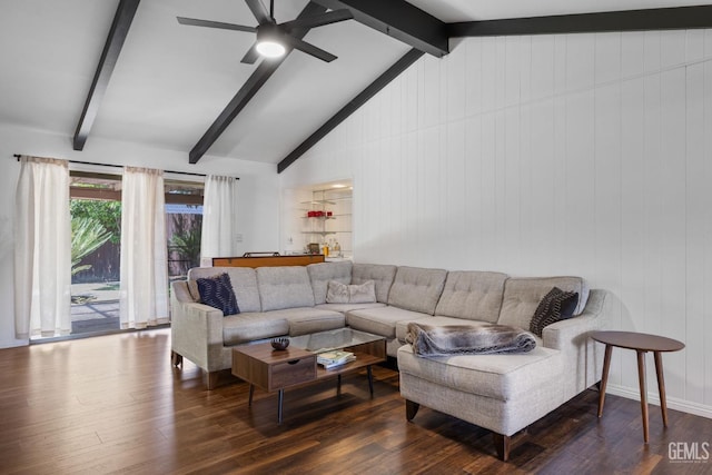 2513 Elm St, Bakersfield, CA 93301 - living room featuring a ceiling fan and wood finished floors