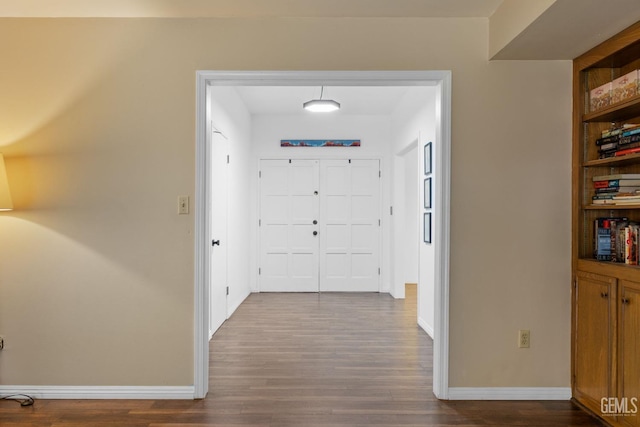 2513 Elm St, Bakersfield, CA 93301 - hall with dark wood finished floors and baseboards