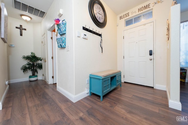 entryway featuring dark hardwood / wood-style floors