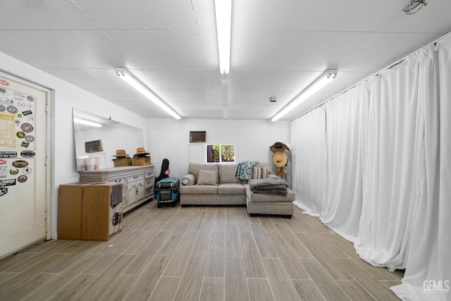 living room featuring wood finish floors