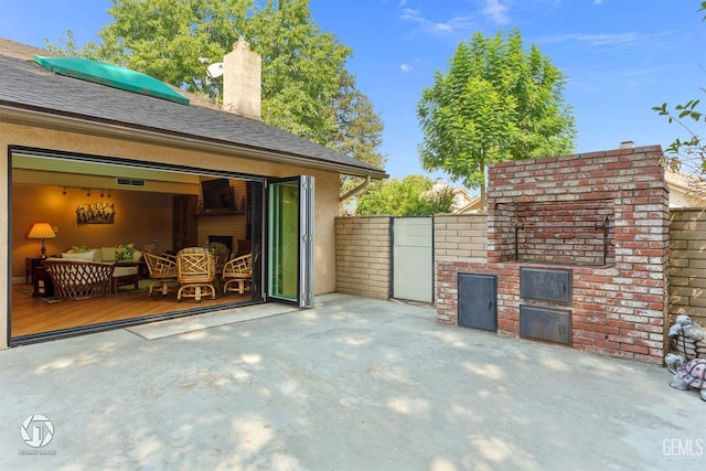 view of patio / terrace with fence