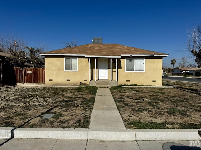 view of bungalow-style home