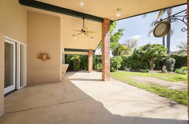 7001 Eloy Ave, Bakersfield, CA 93308 - view of patio featuring ceiling fan