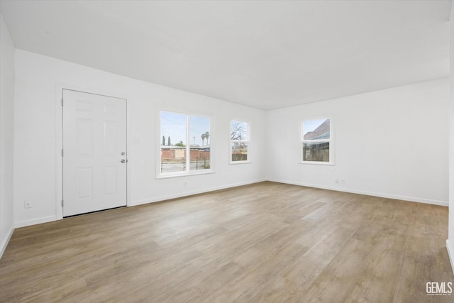 empty room featuring light wood-type flooring