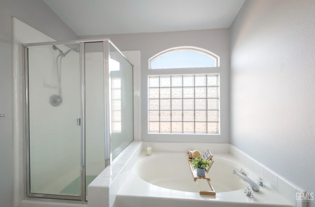 8315 Persimmon Dr, Bakersfield, CA 93311 - full bathroom with a stall shower and a garden tub