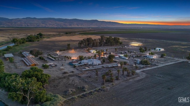 8661 Herring Rd, Bakersfield, CA 93313 - aerial view at dusk of a rural view and a mountain view