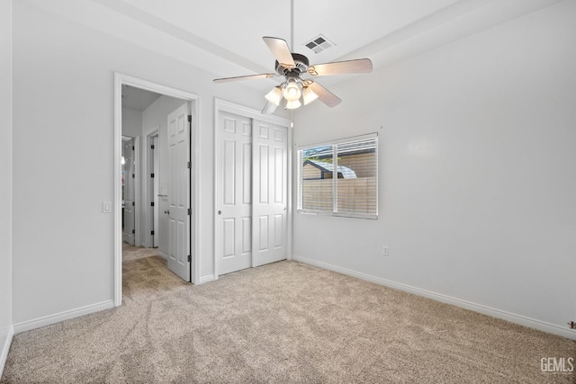 4207 Crystal Lake Dr, Bakersfield, CA 93313 - unfurnished bedroom featuring carpet floors, a closet, and ceiling fan