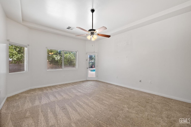 4207 Crystal Lake Dr, Bakersfield, CA 93313 - spare room with light colored carpet and ceiling fan