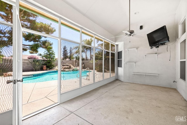 4207 Crystal Lake Dr, Bakersfield, CA 93313 - unfurnished sunroom featuring lofted ceiling