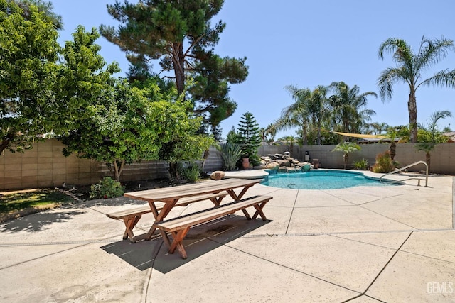 4207 Crystal Lake Dr, Bakersfield, CA 93313 - view of pool with a fenced backyard and a patio