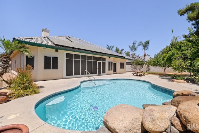 4207 Crystal Lake Dr, Bakersfield, CA 93313 - view of swimming pool featuring a patio and a fenced backyard