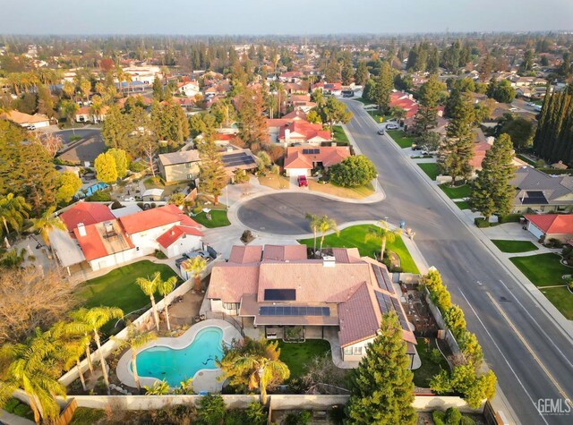 drone / aerial view with a residential view