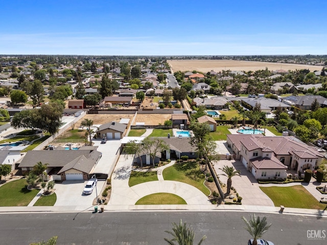 aerial view featuring a residential view