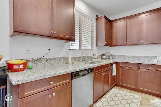 7327 Glitter Way, Bakersfield, CA 93313 - kitchen featuring dishwasher and light stone counters
