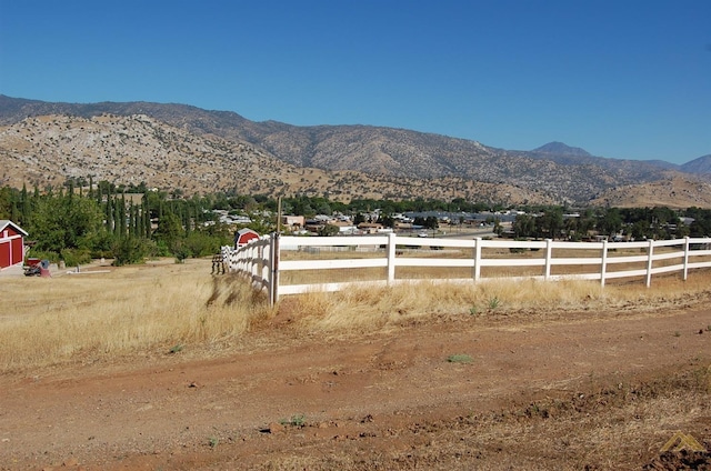 property view of mountains with a rural view