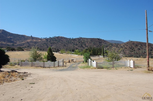 property view of mountains featuring a rural view